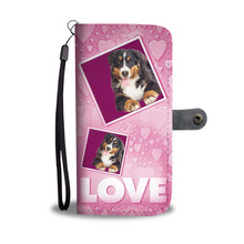 Load image into Gallery viewer, Bernese Mountain dog with Love Print Wallet Case-Free Shipping