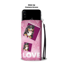 Load image into Gallery viewer, Bernese Mountain dog with Love Print Wallet Case-Free Shipping