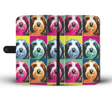 Load image into Gallery viewer, Bearded Collie Pattern Print Wallet Case- Free Shipping