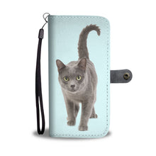 Load image into Gallery viewer, Amazing Korat Cat Walking Print Wallet Case-Free Shipping