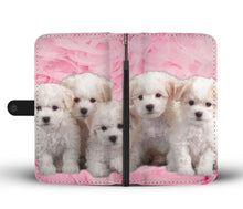 Load image into Gallery viewer, Bichon Frise Puppies Print Wallet Case- Free Shipping