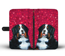 Load image into Gallery viewer, Bernese Mountain Dog On Red Print Wallet Case-Free Shipping