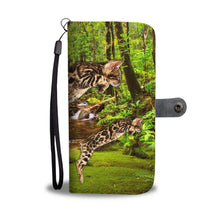 Load image into Gallery viewer, Bengal Cat Print Wallet Case- Free Shipping