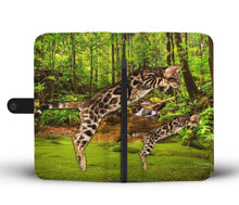Load image into Gallery viewer, Bengal Cat Print Wallet Case- Free Shipping