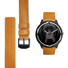 Load image into Gallery viewer, Black Labrador Retriever Dog Print Wrist watch - Free Shipping