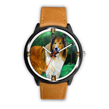 Load image into Gallery viewer, Amazing Rough Collie Dog Art Print Wrist watch - Free Shipping