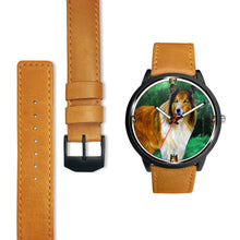 Load image into Gallery viewer, Amazing Rough Collie Dog Art Print Wrist watch - Free Shipping