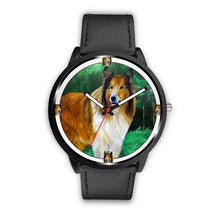 Load image into Gallery viewer, Amazing Rough Collie Dog Art Print Wrist watch - Free Shipping