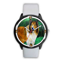 Load image into Gallery viewer, Amazing Rough Collie Dog Art Print Wrist watch - Free Shipping