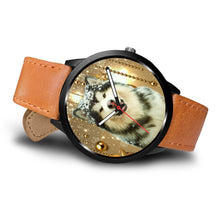 Load image into Gallery viewer, Alaskan Malamute Dog Golden Print Wrist Watch - Free Shipping