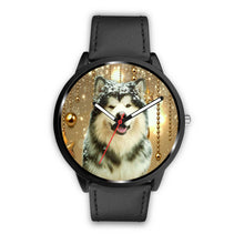 Load image into Gallery viewer, Alaskan Malamute Dog Golden Print Wrist Watch - Free Shipping