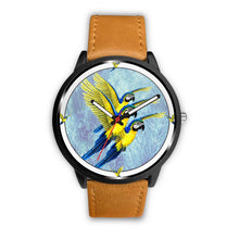 Load image into Gallery viewer, Blue &amp; Yellow Macaw Parrot Print Wrist watch - Free Shipping
