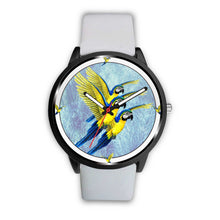 Load image into Gallery viewer, Blue &amp; Yellow Macaw Parrot Print Wrist watch - Free Shipping