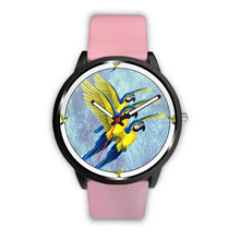 Load image into Gallery viewer, Blue &amp; Yellow Macaw Parrot Print Wrist watch - Free Shipping
