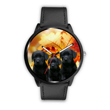 Load image into Gallery viewer, Black Labrador Retriever Puppies Print Wrist Watch - Free Shipping