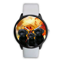 Load image into Gallery viewer, Black Labrador Retriever Puppies Print Wrist Watch - Free Shipping