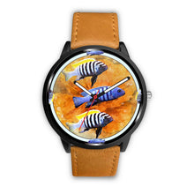 Load image into Gallery viewer, Afra Cichlid (Cynotilapia Afra) Fish Print Wrist watch - Free Shipping
