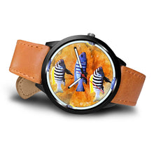 Load image into Gallery viewer, Afra Cichlid (Cynotilapia Afra) Fish Print Wrist watch - Free Shipping