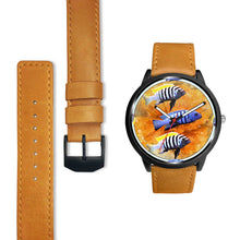 Load image into Gallery viewer, Afra Cichlid (Cynotilapia Afra) Fish Print Wrist watch - Free Shipping