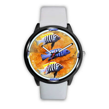 Load image into Gallery viewer, Afra Cichlid (Cynotilapia Afra) Fish Print Wrist watch - Free Shipping