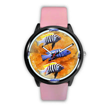 Load image into Gallery viewer, Afra Cichlid (Cynotilapia Afra) Fish Print Wrist watch - Free Shipping