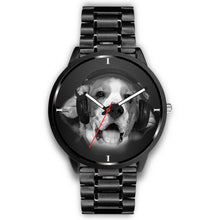 Load image into Gallery viewer, Beagle Enjoying Music Print Wrist Watch- Free Shipping