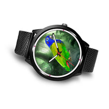 Load image into Gallery viewer, Blue Headed Parrot Art Print Wrist watch - Free Shipping