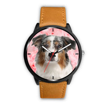 Load image into Gallery viewer, Australian Shepherd On Pink Print Wrist Watch - Free Shipping