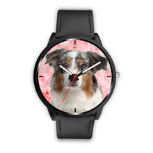 Load image into Gallery viewer, Australian Shepherd On Pink Print Wrist Watch - Free Shipping