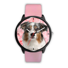 Load image into Gallery viewer, Australian Shepherd On Pink Print Wrist Watch - Free Shipping