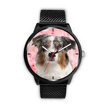 Load image into Gallery viewer, Australian Shepherd On Pink Print Wrist Watch - Free Shipping