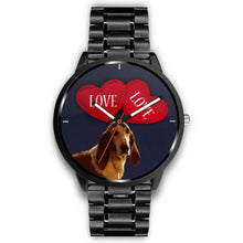Load image into Gallery viewer, Amazing Basset Hound with Love Print Wrist Watch-Free Shipping