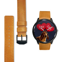 Load image into Gallery viewer, Amazing Basset Hound with Love Print Wrist Watch-Free Shipping