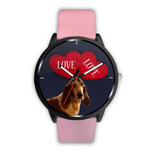 Load image into Gallery viewer, Amazing Basset Hound with Love Print Wrist Watch-Free Shipping