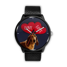 Load image into Gallery viewer, Amazing Basset Hound with Love Print Wrist Watch-Free Shipping