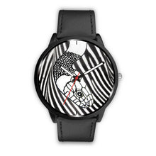 Load image into Gallery viewer, Black &amp; White Snake Print Wrist Watch- Free Shipping