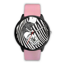 Load image into Gallery viewer, Black &amp; White Snake Print Wrist Watch- Free Shipping