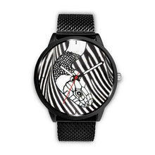 Load image into Gallery viewer, Black &amp; White Snake Print Wrist Watch- Free Shipping