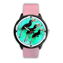 Load image into Gallery viewer, African Pied Hornbill Bird Print Wrist Watch - Free Shipping