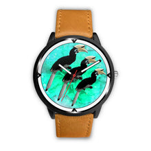Load image into Gallery viewer, African Pied Hornbill Bird Print Wrist Watch - Free Shipping