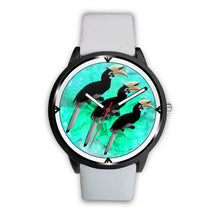 Load image into Gallery viewer, African Pied Hornbill Bird Print Wrist Watch - Free Shipping