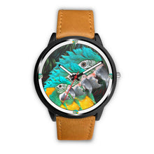 Load image into Gallery viewer, Blue Threaded Macaw Parrot Print Wrist Watch - Free Shipping