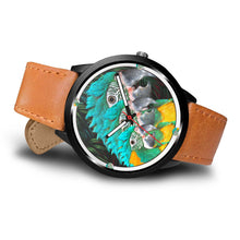 Load image into Gallery viewer, Blue Threaded Macaw Parrot Print Wrist Watch - Free Shipping