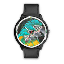 Load image into Gallery viewer, Blue Threaded Macaw Parrot Print Wrist Watch - Free Shipping