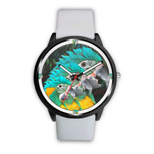 Load image into Gallery viewer, Blue Threaded Macaw Parrot Print Wrist Watch - Free Shipping