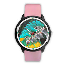 Load image into Gallery viewer, Blue Threaded Macaw Parrot Print Wrist Watch - Free Shipping