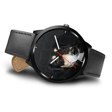 Load image into Gallery viewer, Black Saluki Dog Print Wrist Watch-Free Shipping