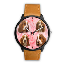 Load image into Gallery viewer, Basset Hound On Pink Print  Wrist Watch - Free Shipping