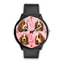 Load image into Gallery viewer, Basset Hound On Pink Print  Wrist Watch - Free Shipping