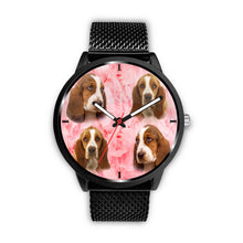 Load image into Gallery viewer, Basset Hound On Pink Print  Wrist Watch - Free Shipping